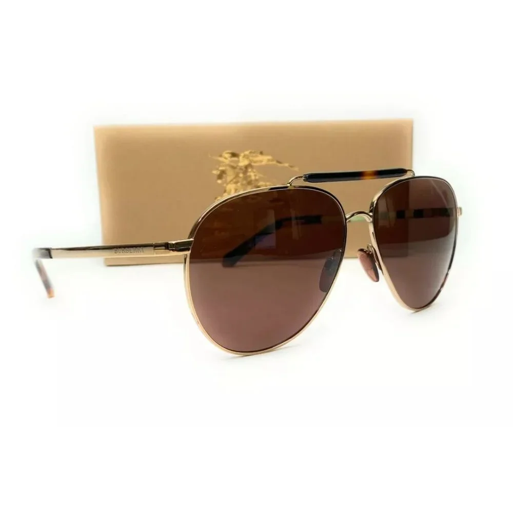 Burberry Men's Light Gold Brown Sunglasses!